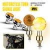 4X Motorcycle Chrome Turn Amber Signals Fit Honda Yamaha Blinker Kawasaki Light