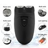 2188 Portable Electric Shaver with LED Light, Double Blade Beard Trimmer, Battery Operated Razor