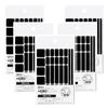 GRIPLUS Ultra-Thin, Strong Anti-Slip Stickers, Stick Type, Postcard Size, Black, 5-Pack