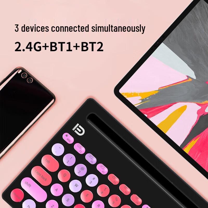 Fude Tragbare Multi-Geräte Drahtlose Bluetooth-Tastatur mit Ständer