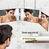 Adjustable LED Folding Three-Sided Mirror for Hairdressing & Makeup