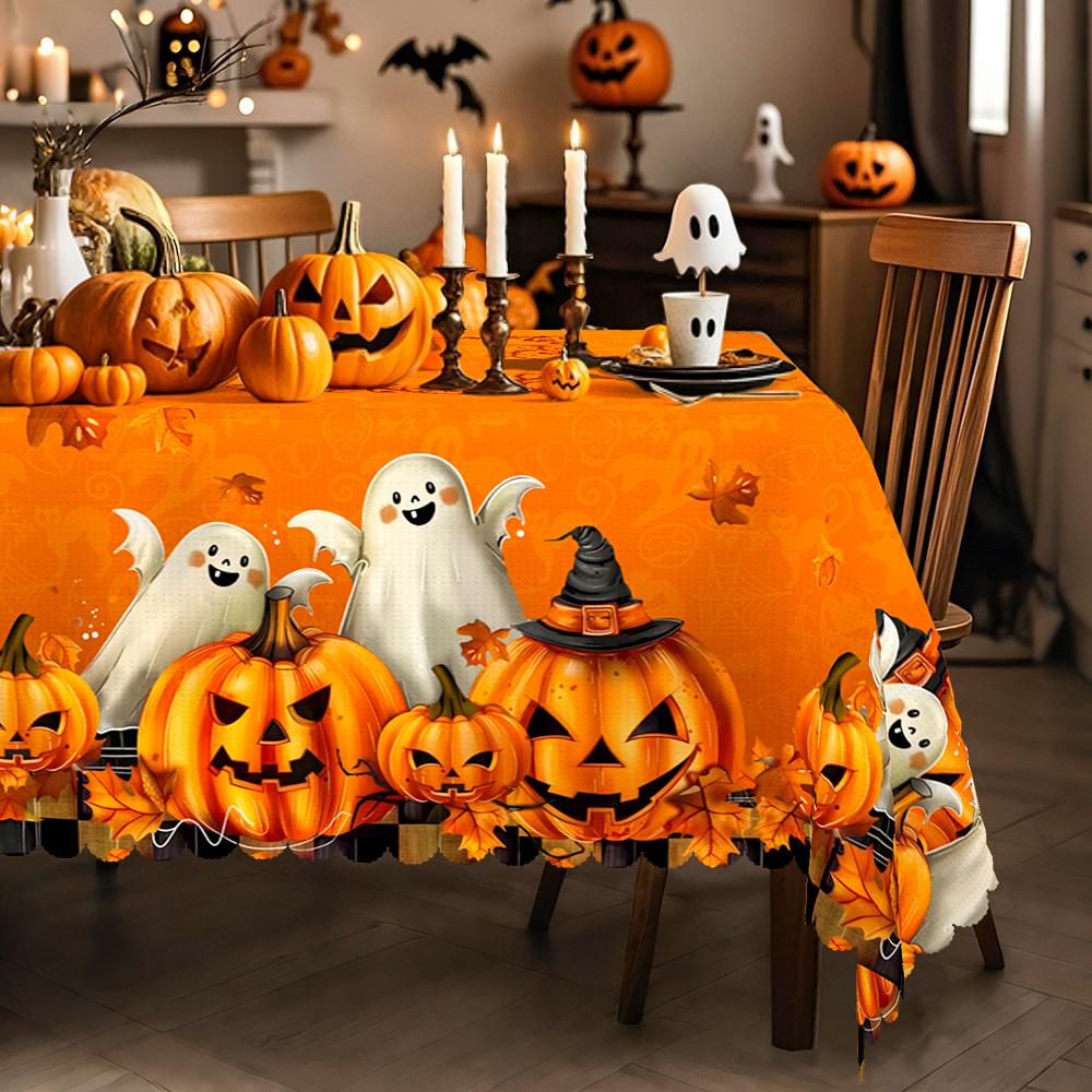 One-piece Thanksgiving and Halloween tablecloth is suitable for restaurant parties, family dinners, etc.zyc