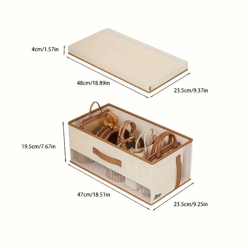 

Набор из 1 прозрачного органайзера - Пыленепроницаемое, компактное хранение для шкафа, ванной комнаты, прихожей - Сверхпрочная пластиковая конструкция