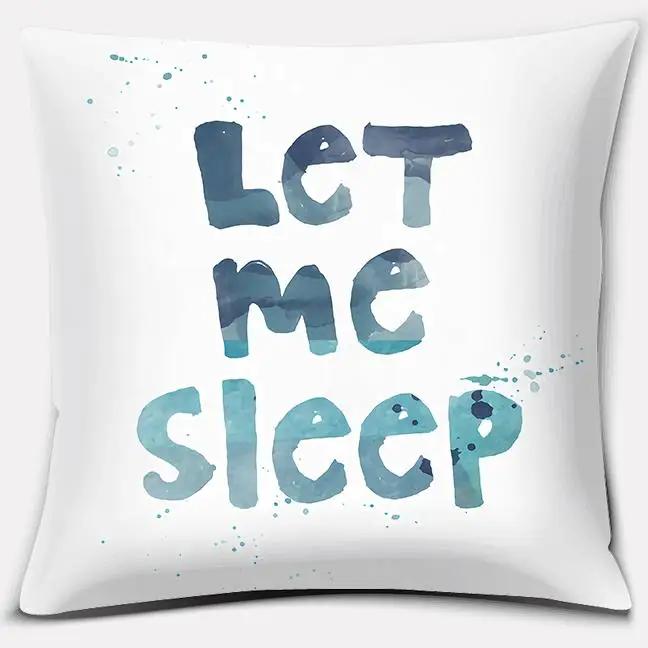 Home Office Decoration Pillow Bedroom Sofa Car Cushion Cover Blue Green Fresh Series
