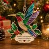 Decorative Ornaments for Fireplace Faux Stained Glass Christmas Ornaments, 2D Hummingbird Dachshund Highland Cow Tree Hanging Decorations Decoration