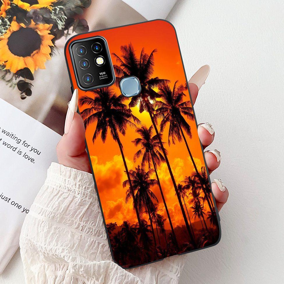 For Infinix Hot 10 Case Silicone Cute Cat Fashion Flowers Luxury Painted Back Cover For Inifnix Hot 10 Phone Case X682B X682C