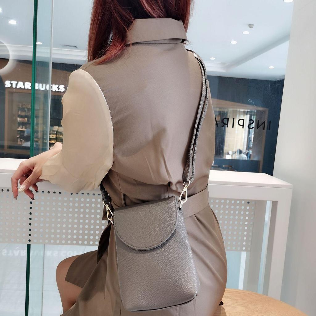 Geantă Crossbody pentru Telefon Mobil și Monede din Piele de Vacă Stratul Întâi - Portofel Mini Versatil din Piele Naturală 2025
