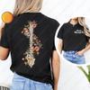 Wachse hindurch T-Shirt Motivierend Positiver Spruch Shirt Psychische Gesundheit Blume Skelett Floral Wirbelsäule Männer Frauen Baumwolle Mode Oberteile