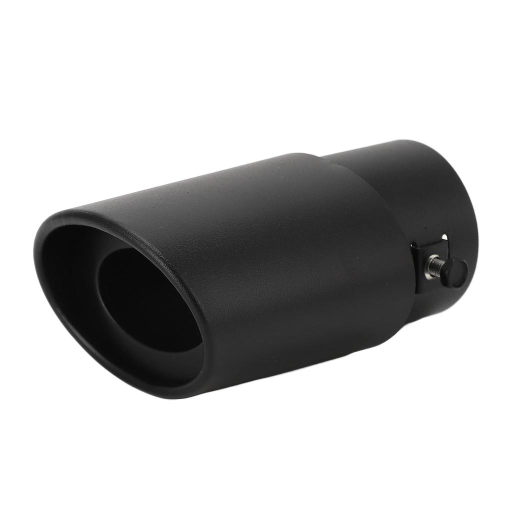 Auspuffrohrspitze, Aluminiumlegierung, gebürstetes Schwarz, langlebig, Auspuffspitze, Heckkehle, universell für Auto-Heckauspuff