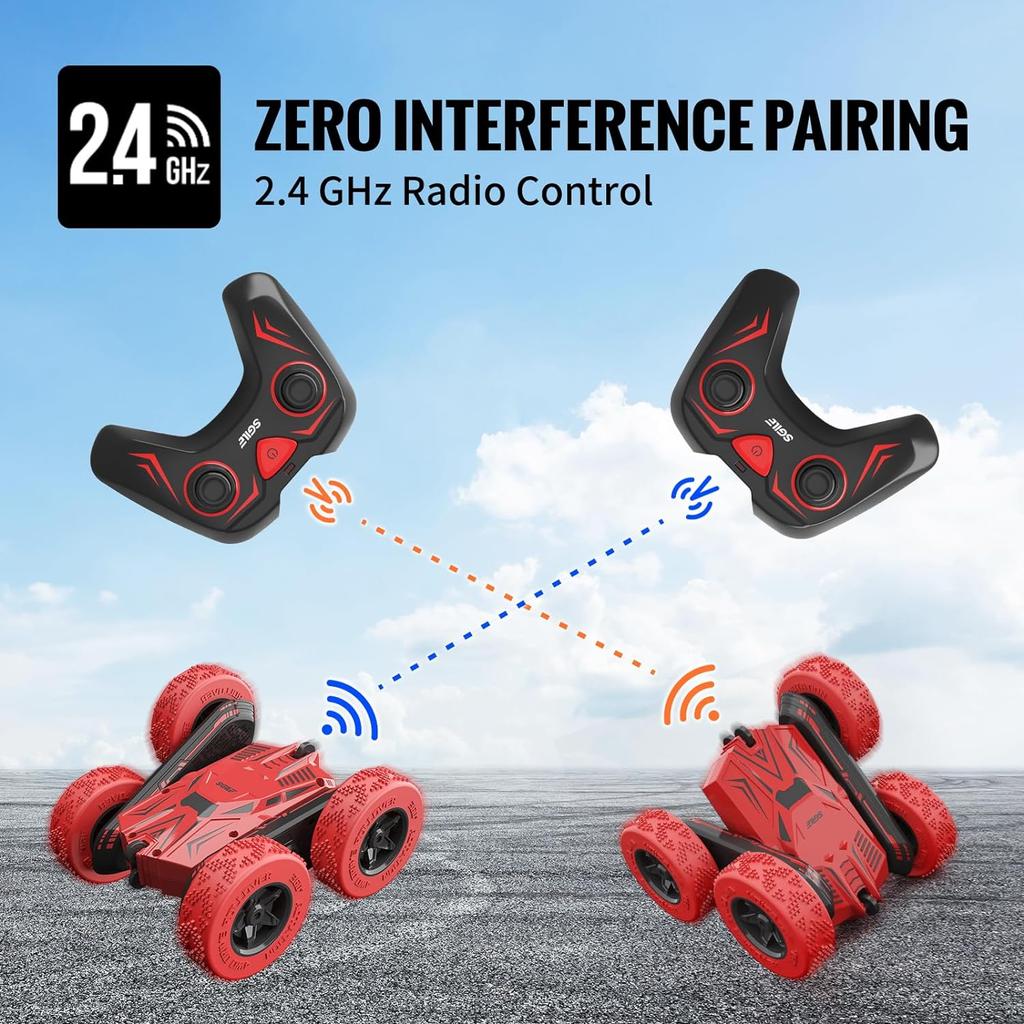 RC Stunt Car Toy Gift, 4WD Remote Control Car with 2 Sided 360 Rotating Rc Car for Kids