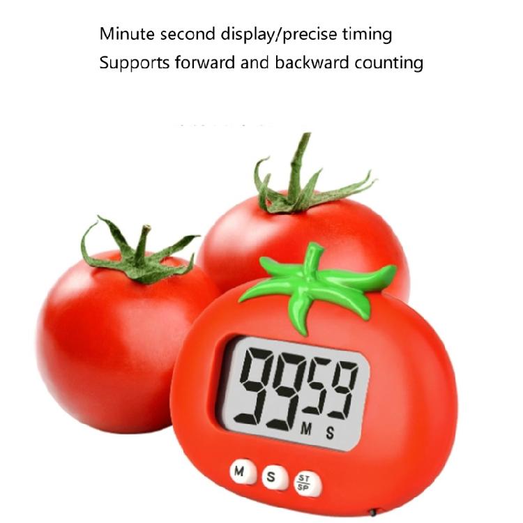 Großer Display-Timer Tomatenförmiger Timer für Küche, Kochen, Sport und Studium
