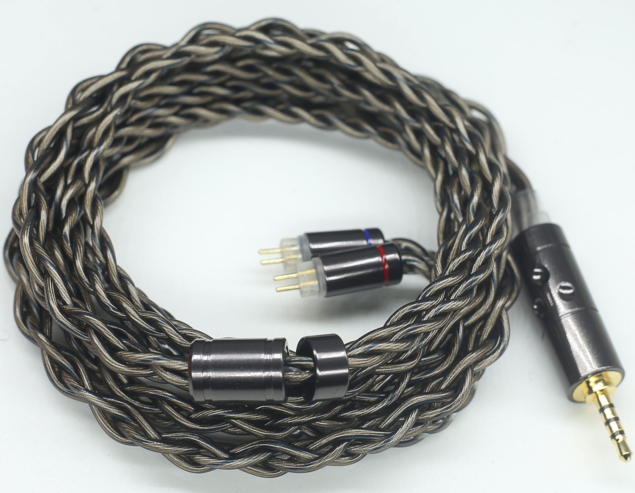 

Copper Earphone Upgrade Replacement Cable BIGMANGO-Spider 2-Pin 2.5mm Silver-Plated + Oxygen-Free Cable, 2-Pin Recable, 4-Core Cable, 2.5mm (2-Pin