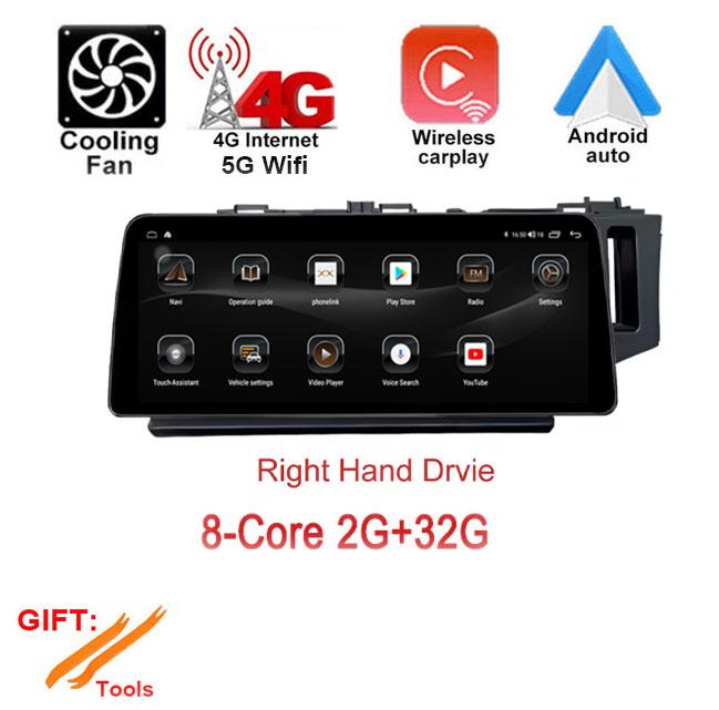 

12.3 Inch Wireless CarPlay For Honda Fit 2014-2020 RHD Car intelligent System Navigation GPS Display Touch Screen Android Auto