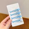 4 Pcs Fashion Girl Duckbill Clip Simplicity Blue And Yellow Cute Fish Hairclip For Women Elegant Side Clip Hair Accessories
