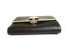 Authentic Salvatore Ferragamo Gancini Black Leather Bifold Wallet #9717  Refurbished