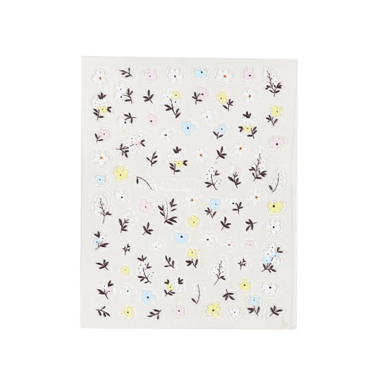 Sweet Small Fresh Flower Nail Art Sticker Summer Spring Self-Adhesive Nail Decals for Nails Decoration