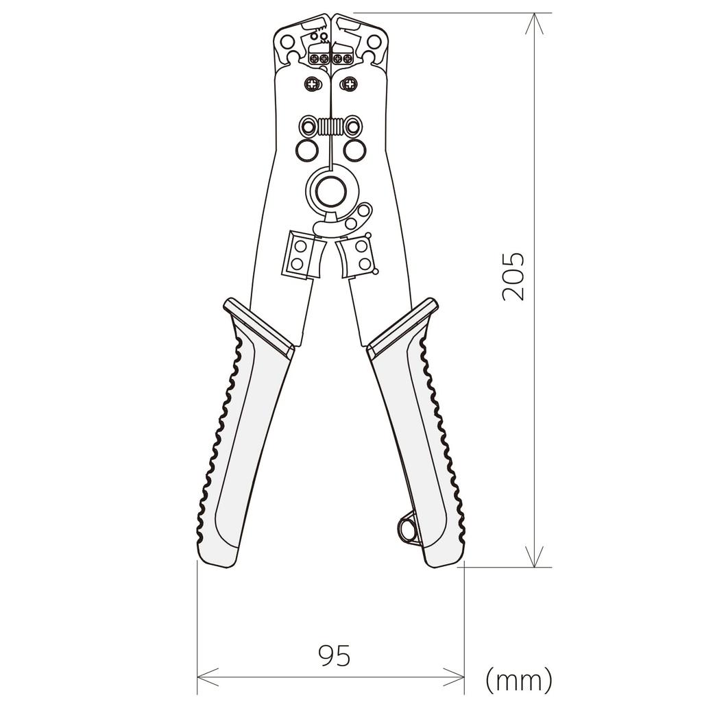 ENGINEER with Automatic Wire Diameter Adjustment Suitable for License Multi-Wire Stripper, Lightweight, Function, Electrician's Exams, PAW-02