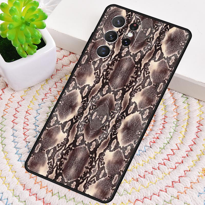 Snake Skin Texture TPU Phone Case For Samsung Galaxy Note 10 Pro S26 S25 S24 S23 S22 Ultra Plus S21 FE S20 Shockproof Cover