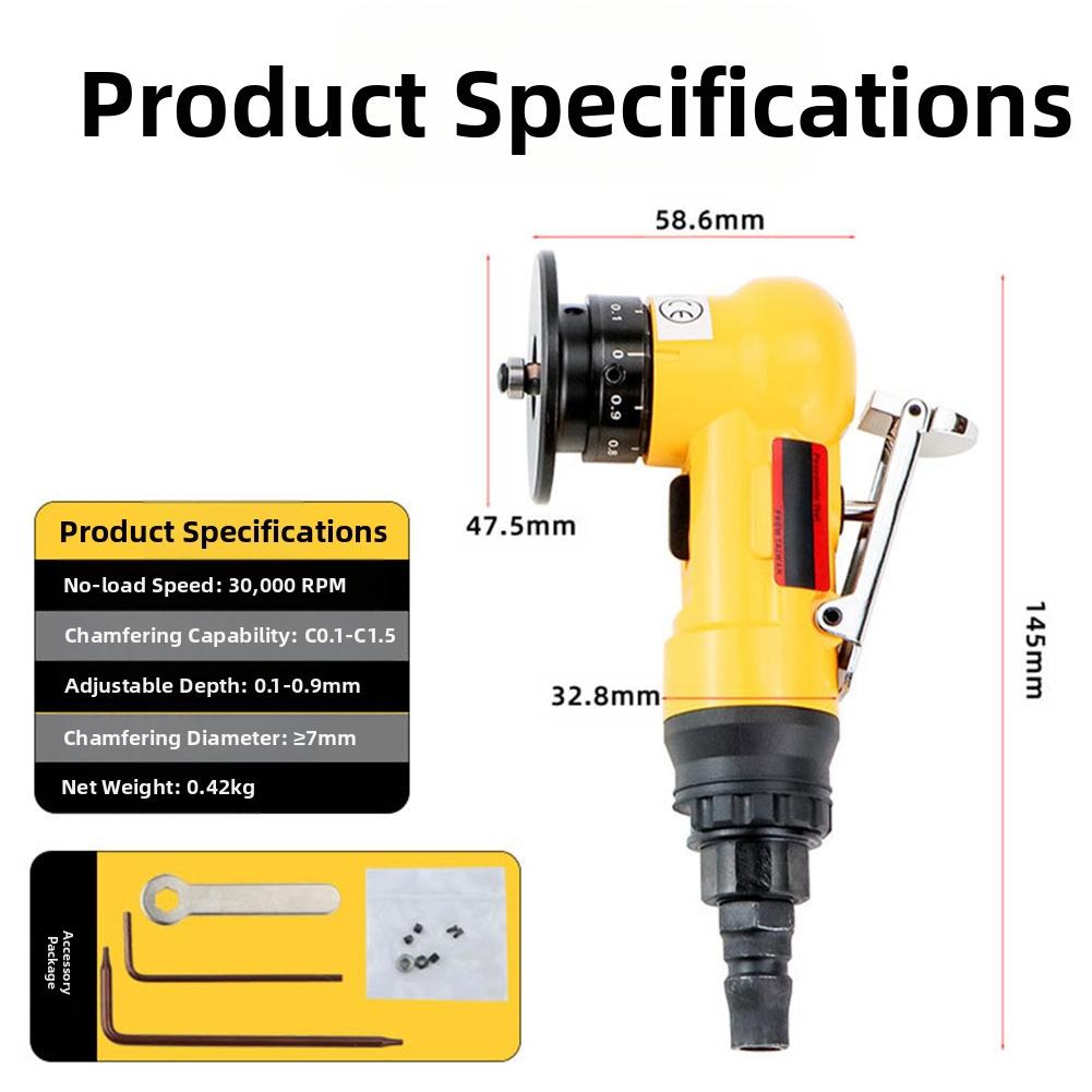 1 Set Mini Pneumatic Chamfering And Trimming Machine, Metal Deburring And Trimming Pneumatic Tool Accessories And Kits