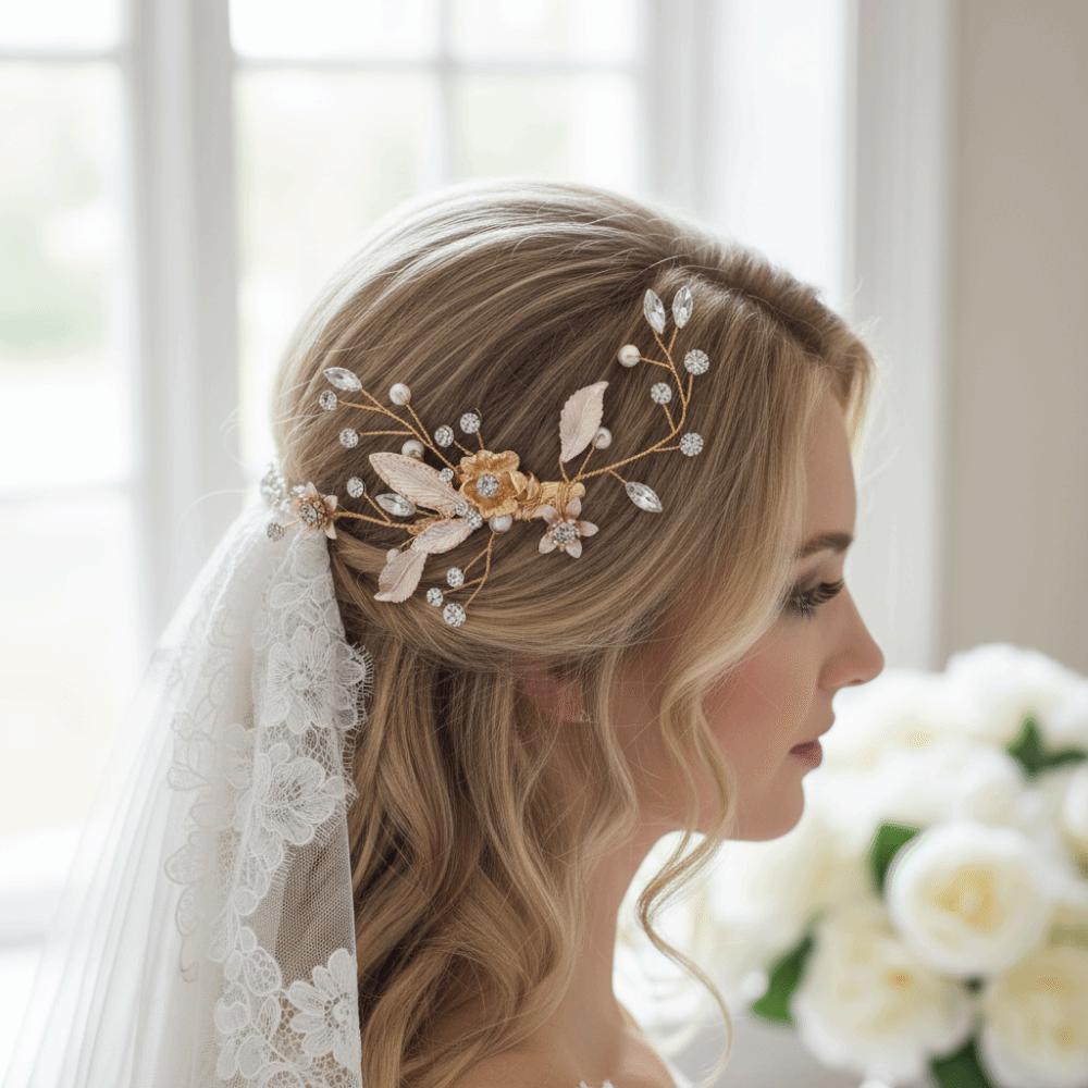 Elegant Bride Headwear Luxury Wedding Hair Accessories Rhinestone Headdress Wedding Ceremonies