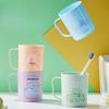 Cute Home Mouthwash CupDormitory Student Toothbrush CupCartoon Couple Brushing Cup