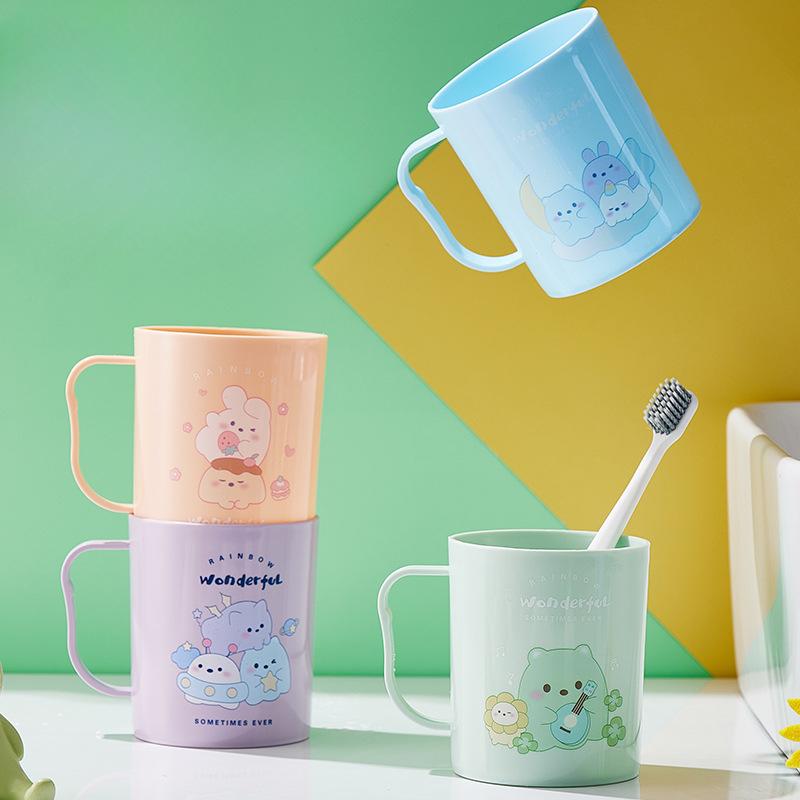 Niedlicher Mundspülbecher für ZuhauseDormitorium Studenten-ZahnbürstenbecherCartoon Paar Putzbecher
