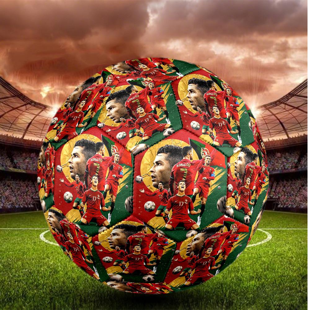 Cristiano Ronaldo Taglia 5 Pallone da Calcio Pallone da Calcio ad Alta Elasticità Per Competizione All'aperto Allenamento Quotidiano Gioco