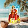 Classic Japanese Element Cartoon ONE PIECE Monkey D. Luffy Beach Towel Outdoor Camping Vacation Swimming Beach Towel Outdoor Absorbent Bath Towel Y18