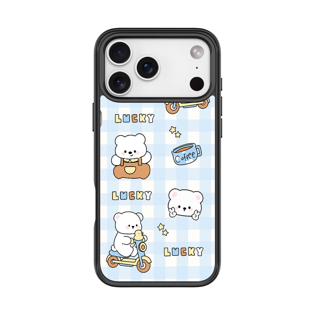 Applicable To Apple 17 Mobile Phone Case, Advanced Sense 16 Replaceable Back Plate 15promax Magnetic Mobile Phone Case, Scooter Bear.