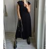Damen Sommer Rundhals Ärmellos Plissiertes Maxikleid, Elegantes Lässiges Langes Kleid, Einfarbiges A-Linien-Kleid, Perfekt für Strand, Party oder Tägliches Tragen