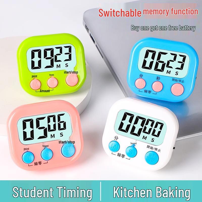 Elderly-Friendly Kitchen Timer with Loud Alarm and Fridge Magnet