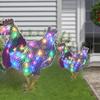 Chicken with Scarf Decor Lights Flat Garden Sculpture Chicken Ornaments for Lawn Yard Holiday