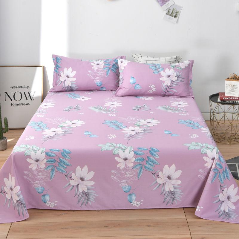 Cotton Bed Sheet Single Piece Thick Double Bed Sheet 1.8m Bed Sheet 1.5m Student Bed Sheet
