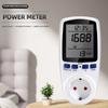 220V Digital LCD Power Meter Wattmeter Socket Wattage Kwh Energy Measuring Outlet EU Plug Overload Protection 7 Display Models