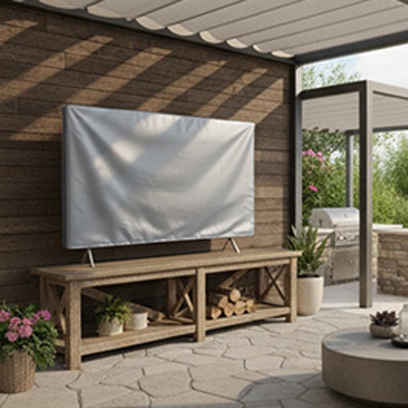 Housse de protection pour TV d'extérieur en tissu Oxford 210D/420D/600D, étanche et anti-poussière, pour TV murale de jardin, patio, maison