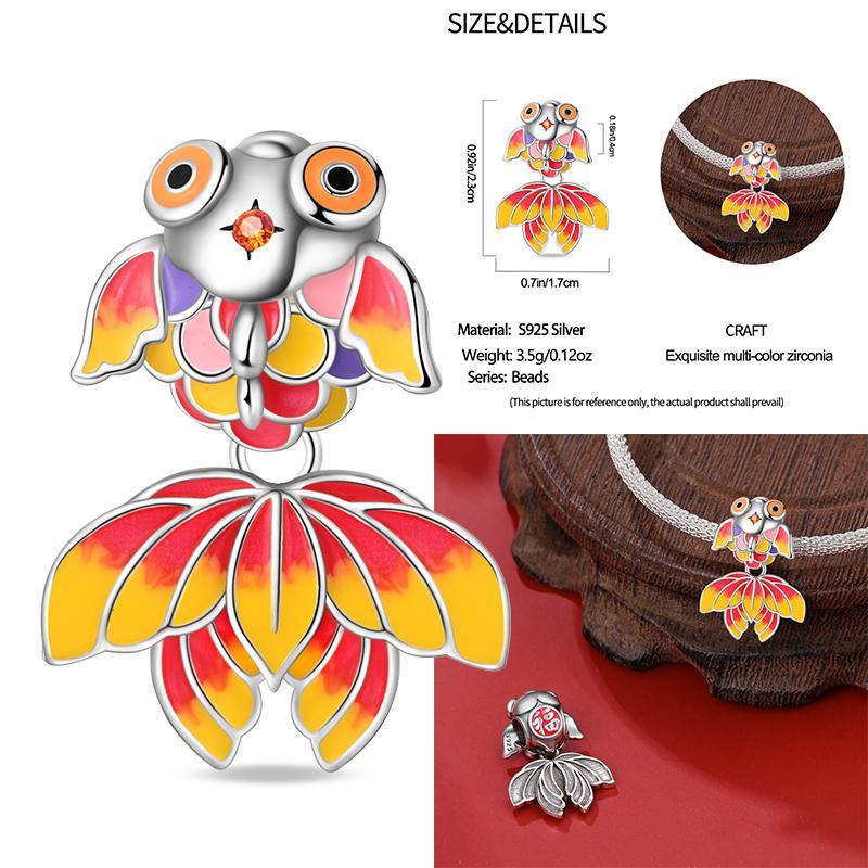 Copper Luck Getting Rich Blessing Pendant Chinese Elements Charms Beaded Fit Original Bracelet Jewelry Women Diy