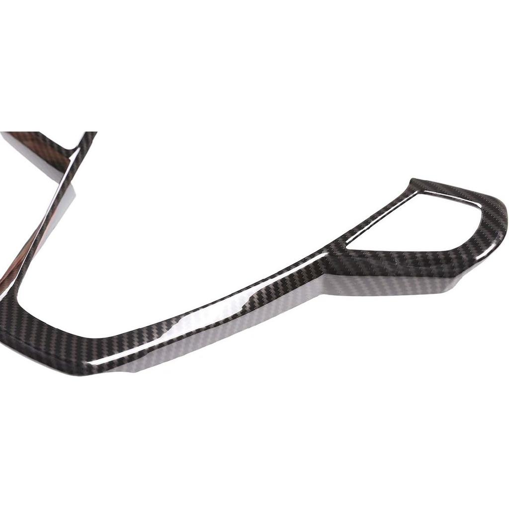 ABS Car Interior Steering Wheel Frame Cover Trim Sticker for BMW 3, 5, 7, 6 Series GT X3 X5 X7 G01 G05 G07 G20 G30 G11 Luxury 2019-2020 (Carbon