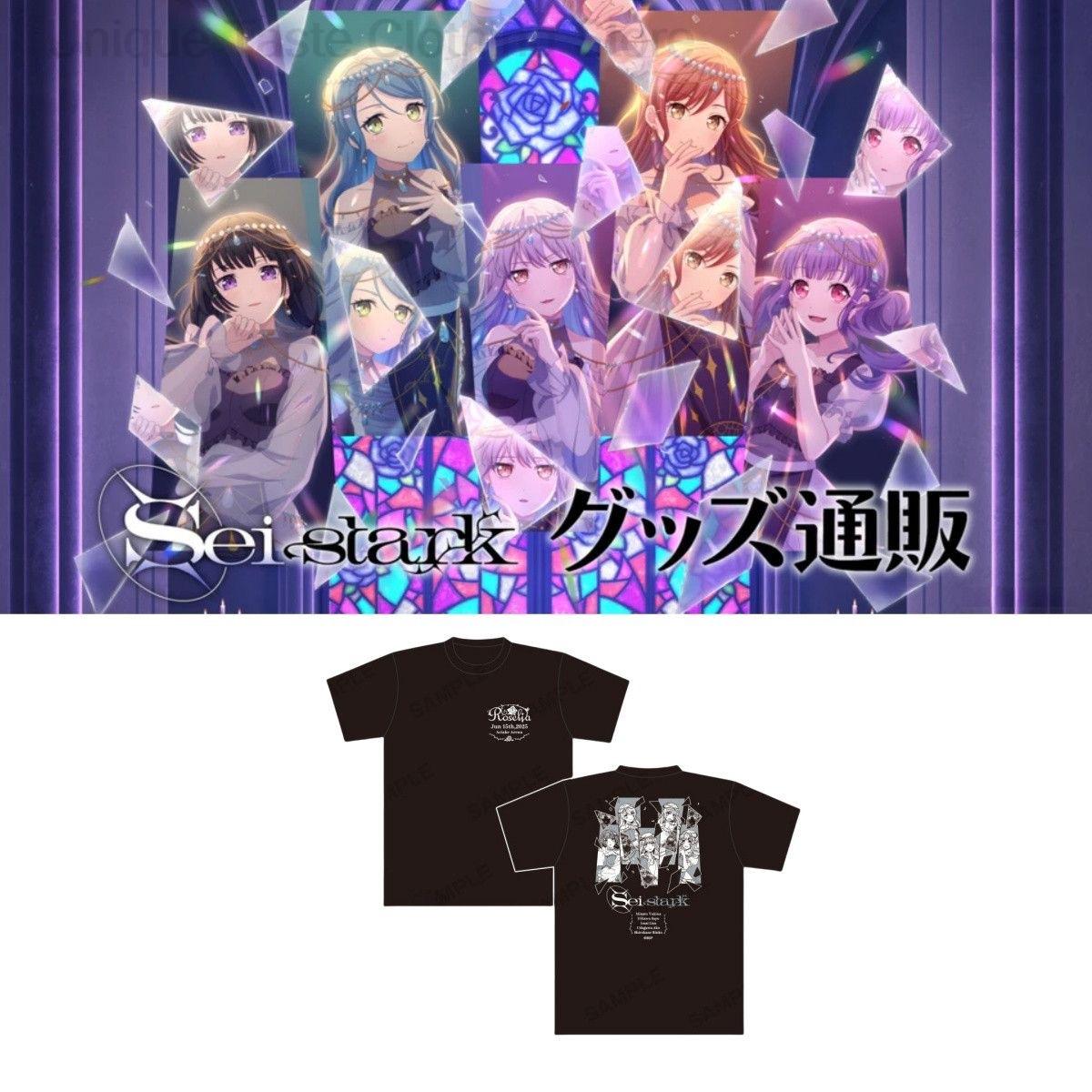 BanG Dream Roselia T Shirt Harajuku Fashion Anime 10th Anniversary LIVE Same Tshirt Unisex Women Summer Cotton Short Sleeve Tee S