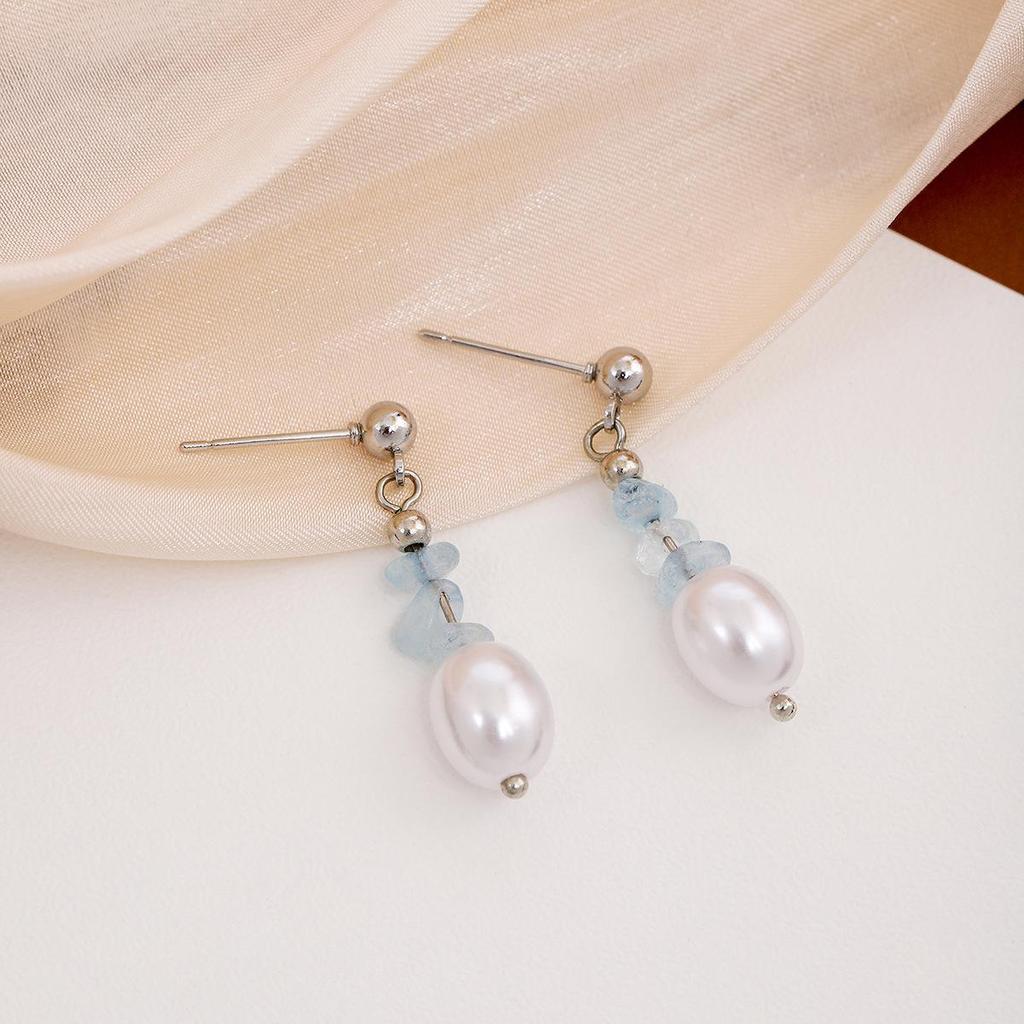 Ancient Chinese Style Beaded Tassel Earrings with Flower Fan and Bowknot