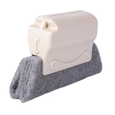 Beige Household Window Groove Cleaning Brush Removable Window Crevice Sponge Cleaning Brush