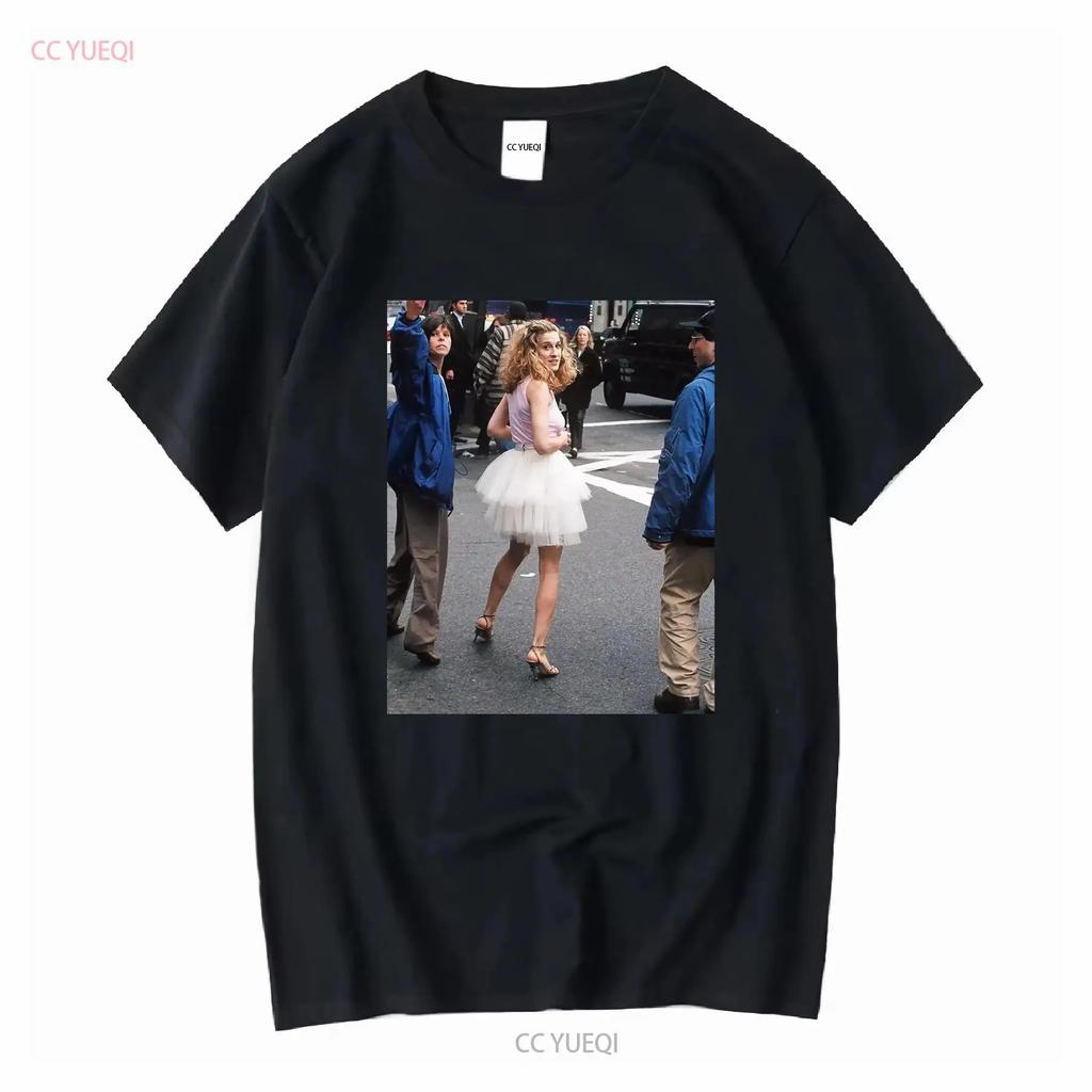 T-shirt CARRIE BRADSHAW Divertente Samantha Charlotte Miranda Retrò Di Vintage Anni '90 Donna manica lunga o corta vintage Lavata
