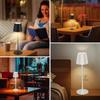 Rechargeable LED Table Lamp Touch Desk Light 3 Colors Dimmable For Home Bar Dinner Bedroom Bedside Ambient Decor Lighting