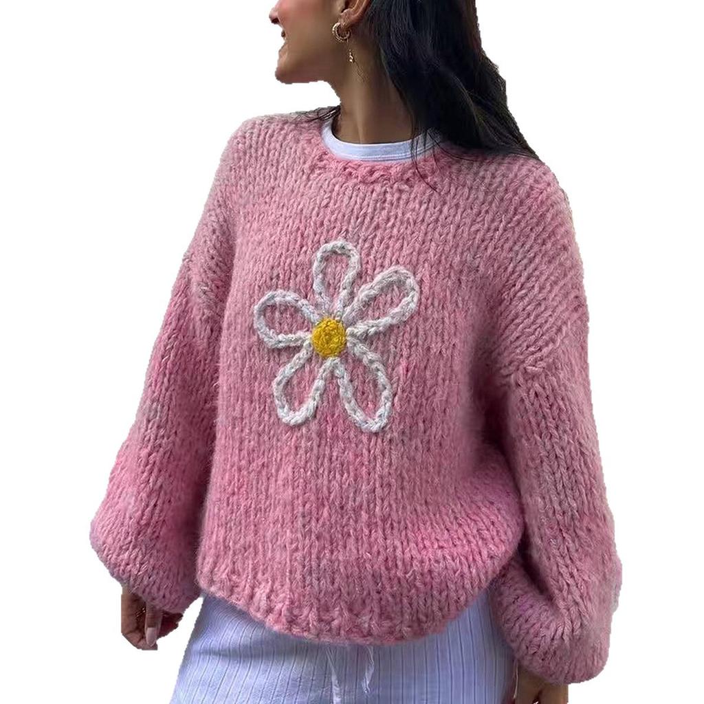 Casual Woolen Long-sleeved T-shirt Jacket Sweater for Women 2025 Autumn and Winter