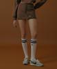 Empebeu Heritage Skirt Mix Shorts Brown