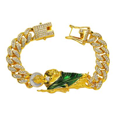 Accessori Catena Diamantata, Stile Hip Hop Trendy Europeo e Americano Maschile Bracciale Personalizzato a Giunzione