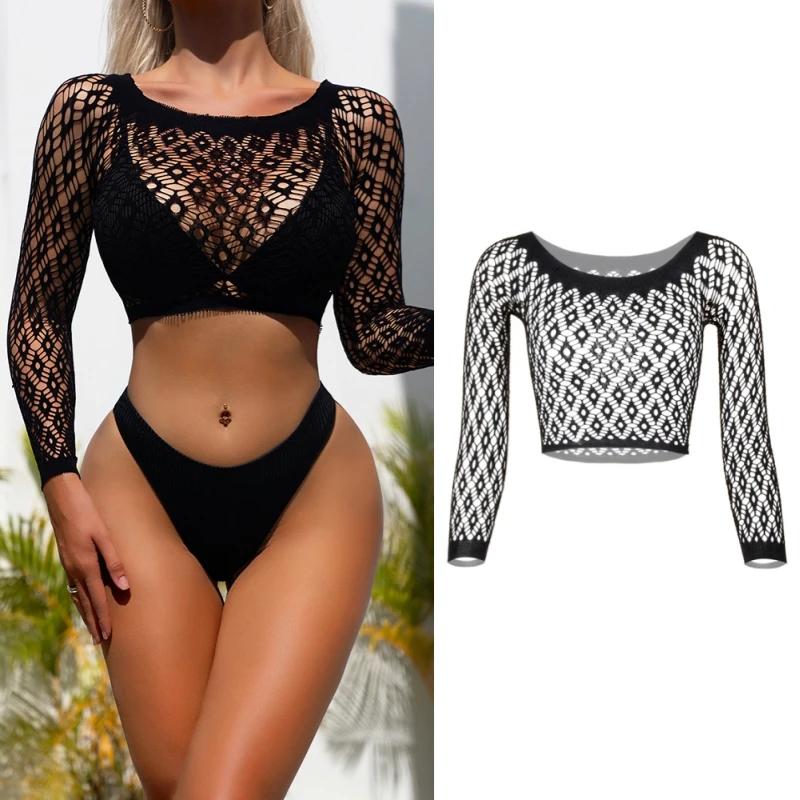 23 Styles Black Fishnet Lenceria Erotica Mujer Sexi Hollow Out Perspective Babydoll Chemise  Summer Beach Bikini Dress