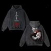 Gojo Satoru Graphic Clothing Jujutsu Kaisen Anime Hooded Men Women Vintage Washed Hoodies Cotton Sweatshirt Harajuku Streetwear