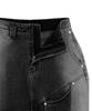 Teulimingbeodeu Curved Pocket Cut Denim Skirt [ Black ]