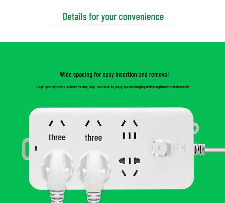 GN-B7060 Bull Power Strip: Six-Outlet Extension Cord with Master Control