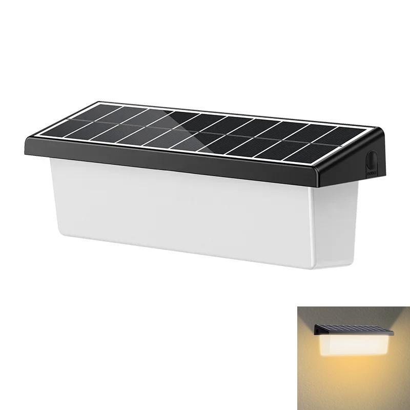 

YH0617 Solar Powered Outdoor Waterproof Fence Light Wall Lamp for Garden Yard Warm Light